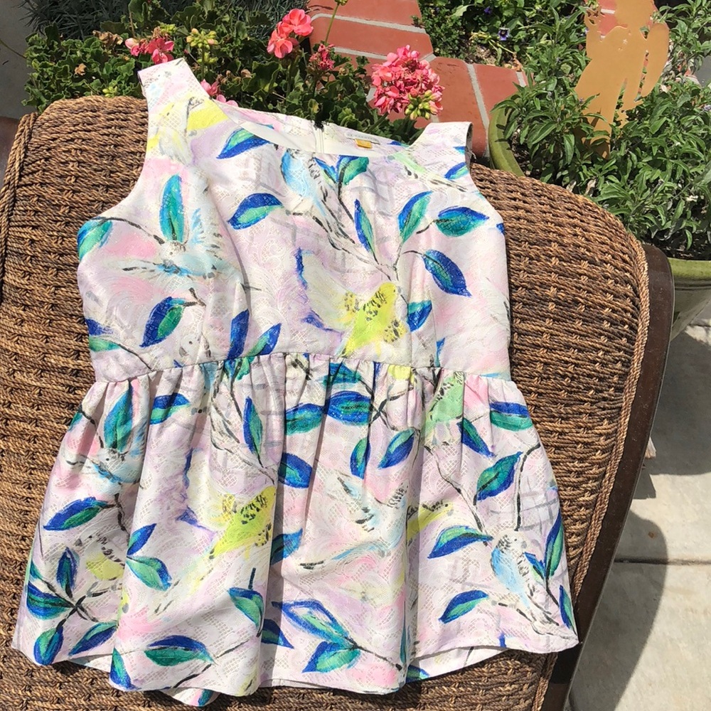 Anthropologie peplum top size 8